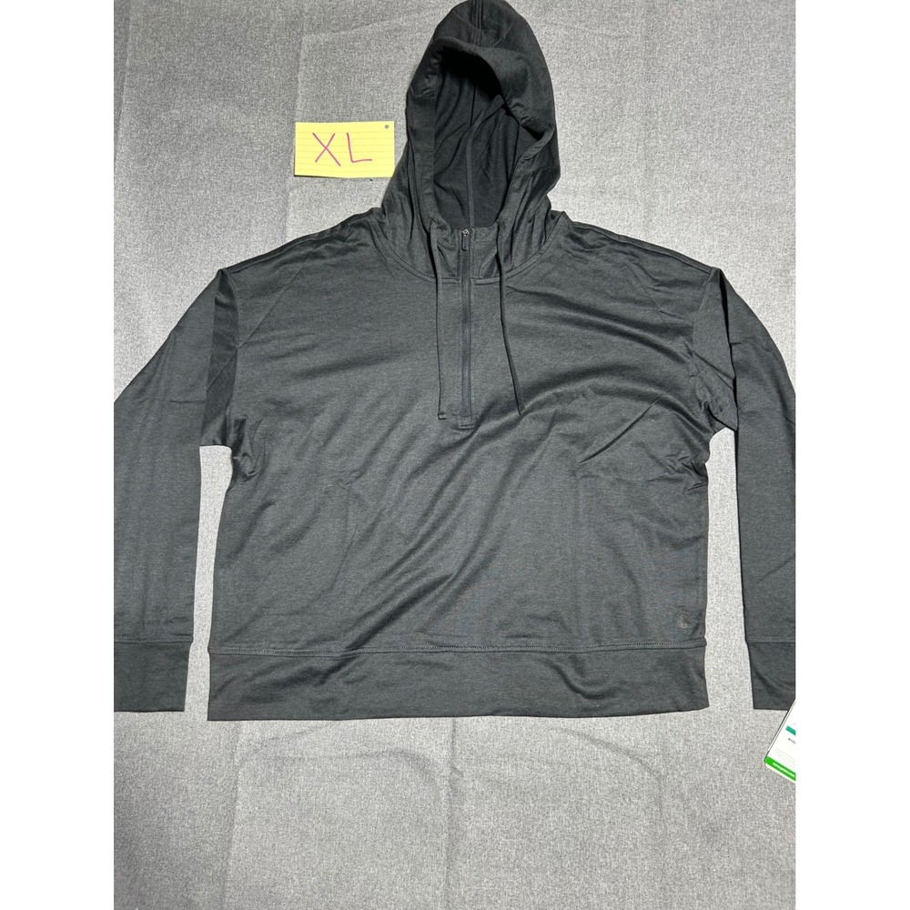 Gaiam Movement 1/2 Zip Hoodie Women XL Black Heather‎ Active Gorpcore Yoga